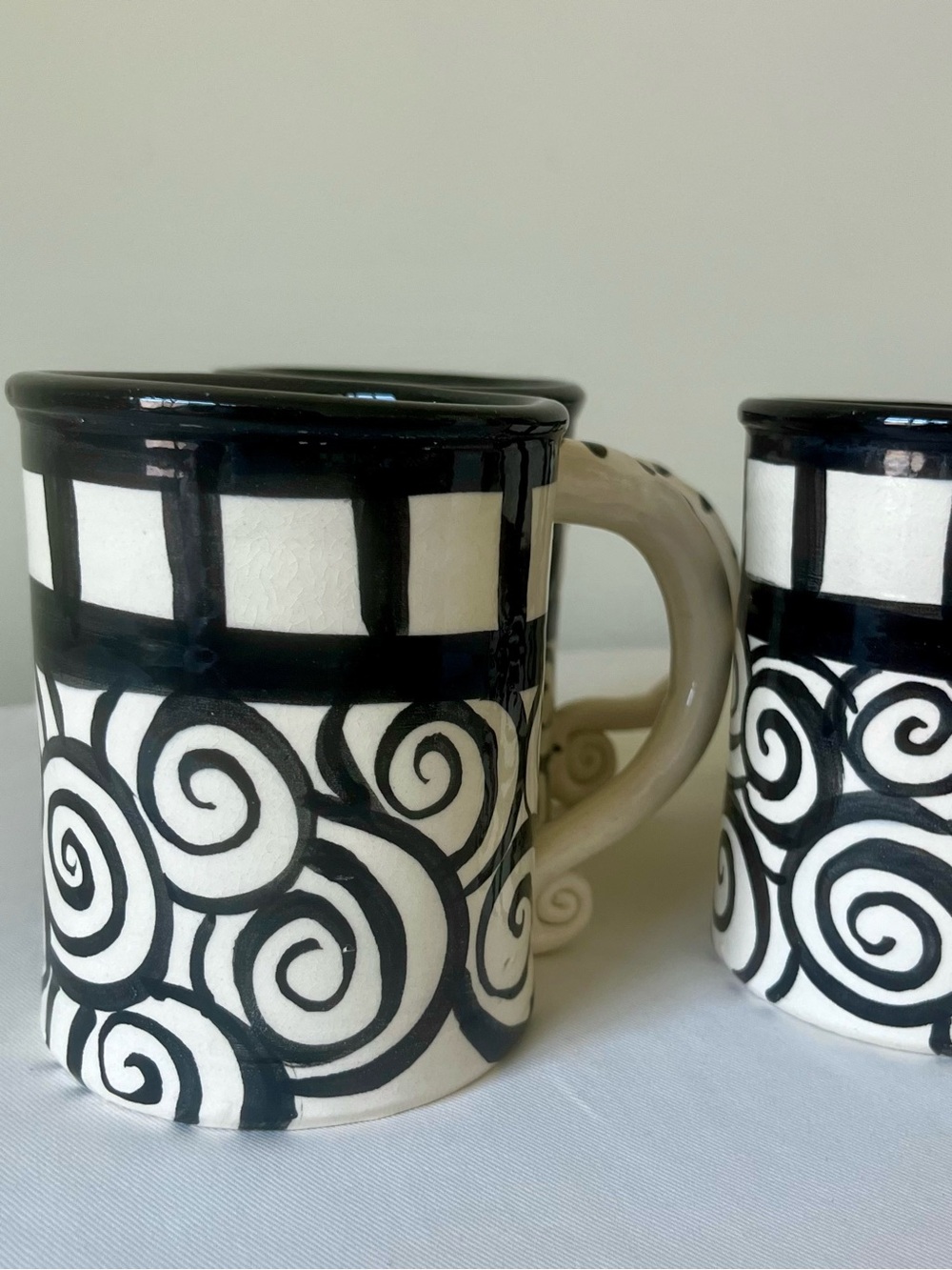4 Handmade Ceramic Mugs